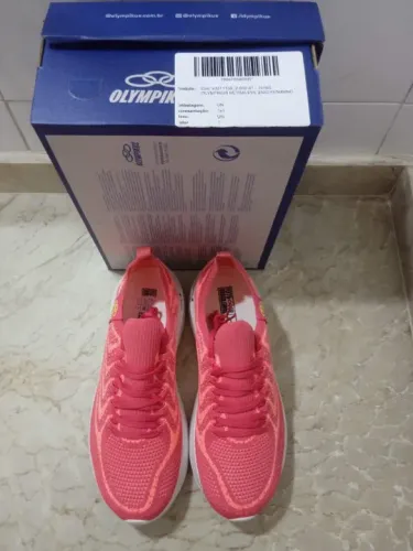 Tênis De Corrida Olympikus Ultraleve Unissex Rosa Novo E Original 41