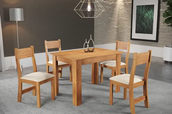 Mesa perla com 4 cadeiras brisa !! T3100m