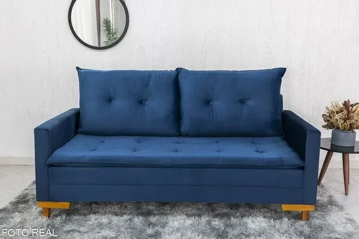 SOFÁ FIXO PÉS EM MADEIRA MACIÇA SUPER COMPACTO !!! R2644F6