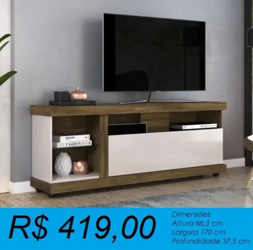 Rack em madeira super resistente - Entrega e montagem GRATIS