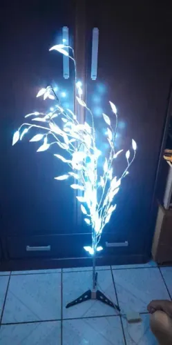 Árvore De Natal Moldável Com Luzes Led Brancas - 1,40 m (140 cm)
