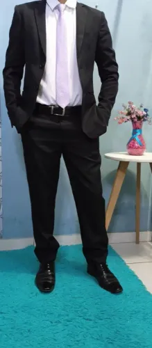 Terno preto masculino impecável ALUGUEL