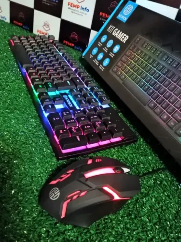 KIT Teclado e Mouse Gamer RGB Anti Ghosting Anti Respingo TPC-096KP (Novo, com Garantia)