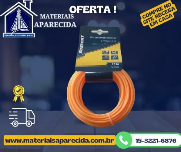 Fio Nylon Rocadeira 3,0mm X 10m Brasfort 7536