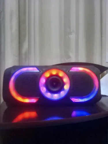 Caixa Som Bluetooth Hi-fi Sem Fio Amplificada 50w Rgb Tws Fm Usb
