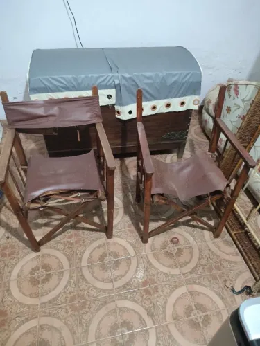 Cadeiras de madeira vintage diretor