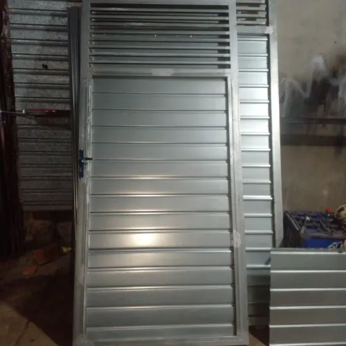 Portão 1m x 2,10 fechadura stam completo 100% galvanizado, entrega no local
