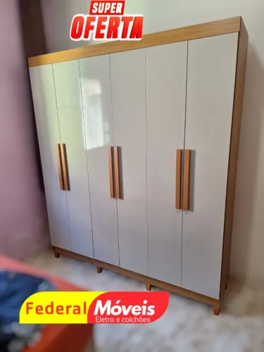 Guarda Roupa 6 Portas Novo - Qualidade e Design para Seu Quarto!