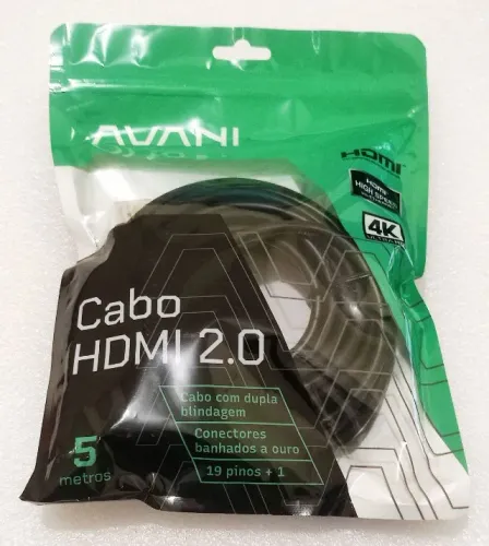 Cabo HDMI 2.0 - 5 Metros - 4K 60Hz / FullHD 240Hz - HDR