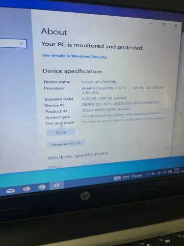 Hp g4 i3 4gb Ssd 120gb