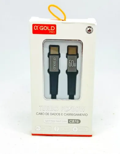 Cabo Para Celular USB-C Até 60w 1 Metro Gold Pro Novo na Caixa