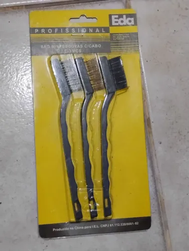 Kit 3 Escovas de Aço Profissionais Eda