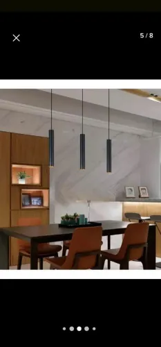 Pendente luminária tubular/cilindro