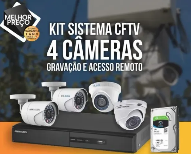 Câmeras de segurança 24 horas instalação e manutenção