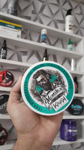 Cera Modeladora Monster 120g - Brilho e Fixação Extra Forte