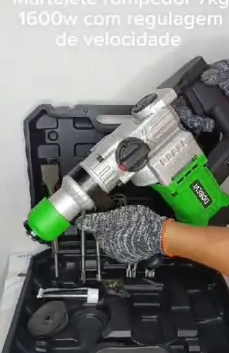 Martelelete Rompedor 1600W com Regulagem de Velocidade