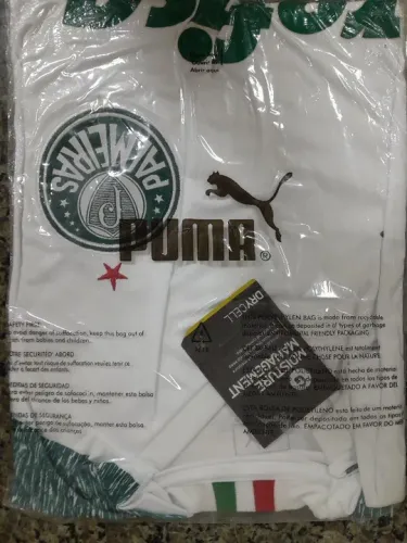 Camisa de Time de Futebol Masculina Palmeiras Branca G