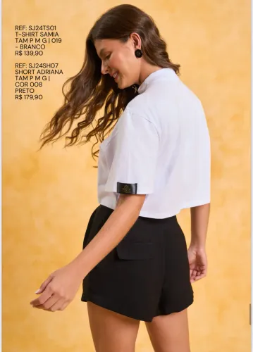 Camisa T-Shirt Samia Branca Versos Denim