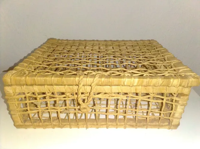Caixa de vime artesanal