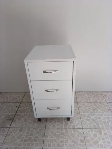 Gaveteiro com Roldanas MDF Branco TX 