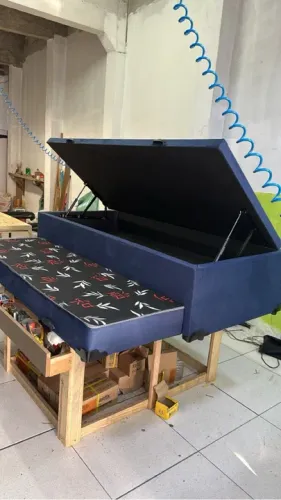 Cama Box com Baú - Nova Baú casal e solteiro disponível em várias cores