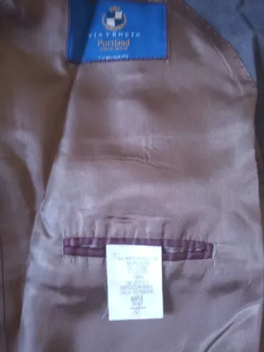 terno, calça e paleto tam 60, em viscose e poliester