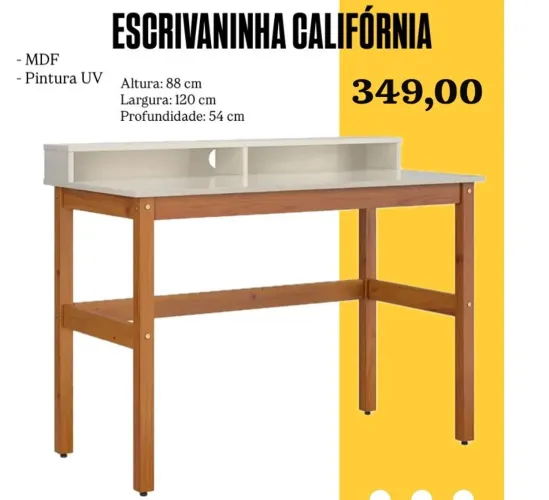 Escrivaninha Califórnia MDF // FRETE GRATIS - ENTREGA HOJEEE !!