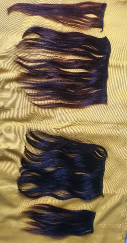 4 telas de cabelo humano 45 cm