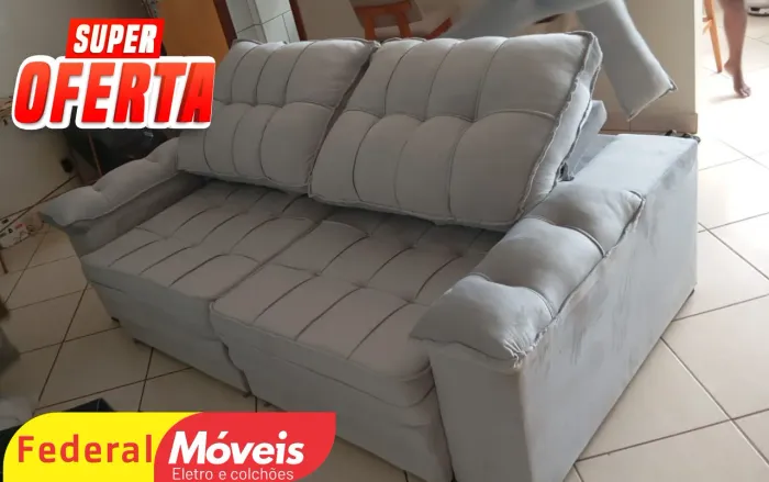 Sofá Retrátil 2,20m Oferta Imperdível - Entregamos