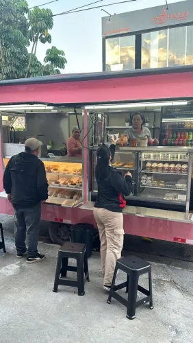 Carrinho de Lanches Rosa - Food Truck