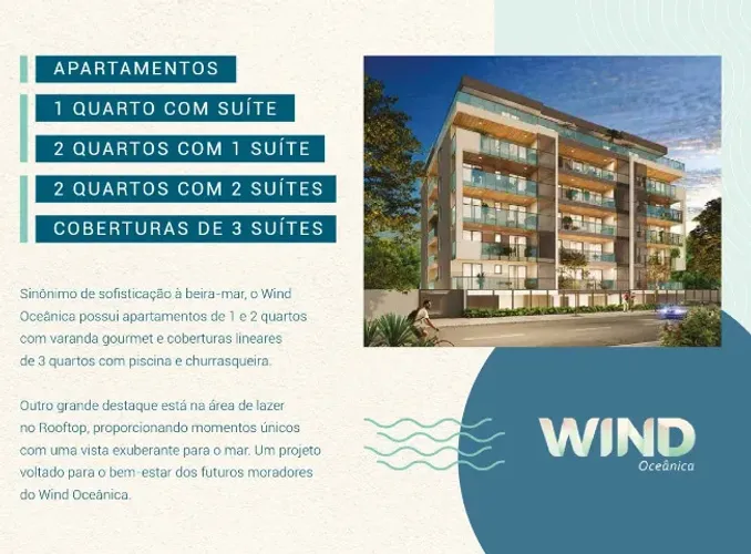 Condomínio Wind Oceânica Piratininga - Apto 1 ou 2 quartos - Lançamento