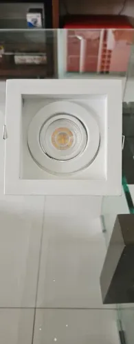 Luminaria de embutir quadrada recuado luz quente 3000K