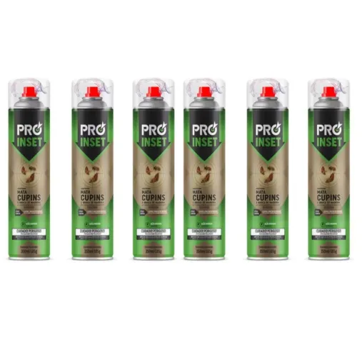 Kit 6 Inseticida Pro Inset Cupins e Broca de Madeira 350ml