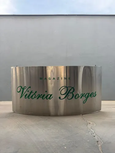 Placa de inox aço escovado 