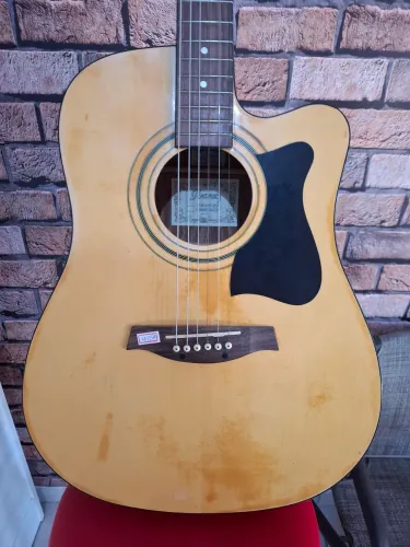 Violão Folk elétrico c/ afinador ibanez Aço
