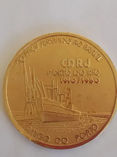 Medalha Comemorativa CDRJ - Porto do Rio