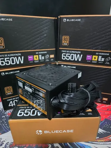 Fonte Gamer 650w 80+ Bronze Cabos Flat C/ Cabo