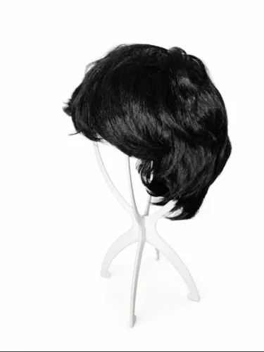 Peruca curta pixie cut preta |Resistente a temperatura
