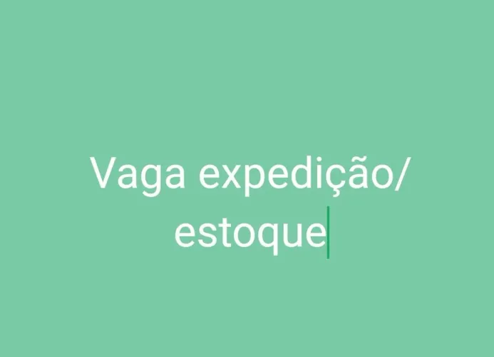 Vaga expedição/estoque