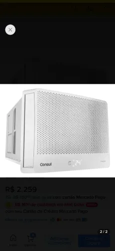 Vendo Ar condicionado 10.000 btus 220v.