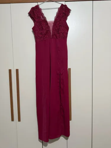 Vestido de Festa Marsala Shein - Tam G | Novo com renda | R$56