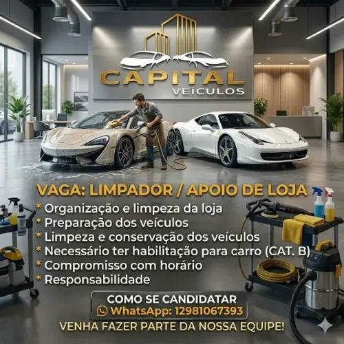 LIMPADOR / APOIO DE LOJA / JACAREI