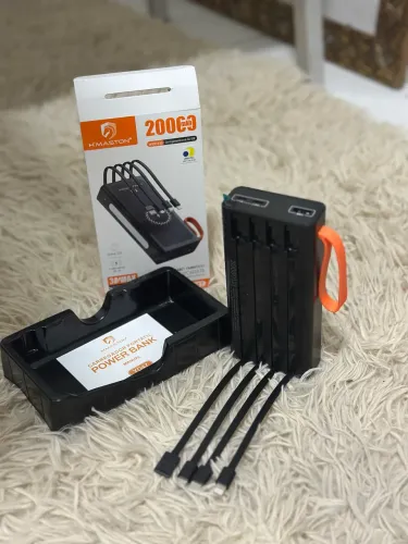 Power Bank 20.000mAh H?Maston Sem Fio Com Cabos e Lanterna