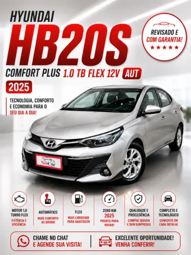 Hyundai HB20S Comfort Plus 1.0 TB Flex 12V AUT 2025