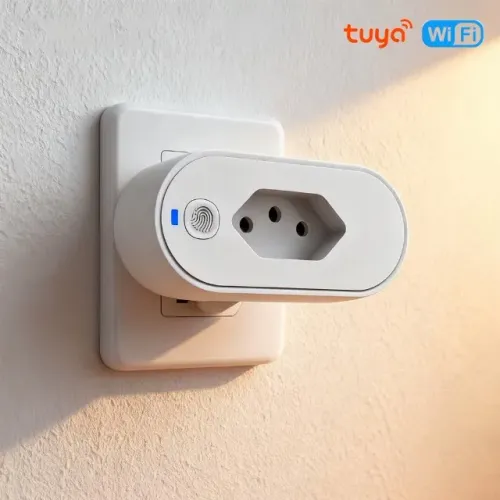 Tomada Inteligente Wi-Fi Temporizador Monitor de Consumo Controle APP