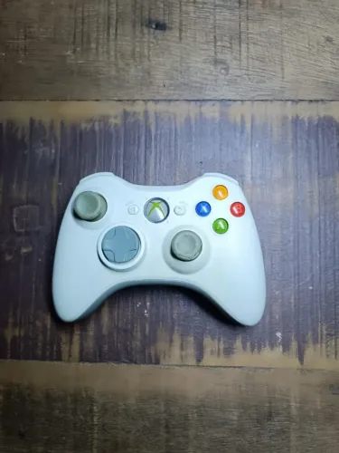 Controle Xbox 360 Original Sem Fio Branco Microsoft - Testado E Higienizado