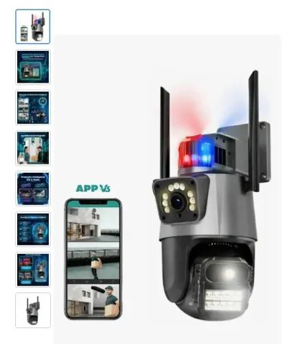 Câmera monitoramento externo interno wi-fi