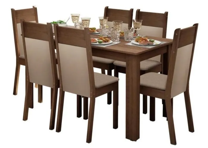 Mesa com 6 cadeiras