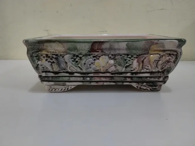 Vaso de Cerâmica Para Plantas e Bonsai 22x16x8