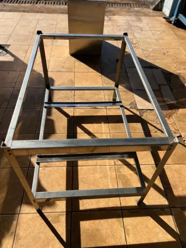 Base inox 1,20x0,76x0,76 ideal para fogões e fornos retratil semi nova